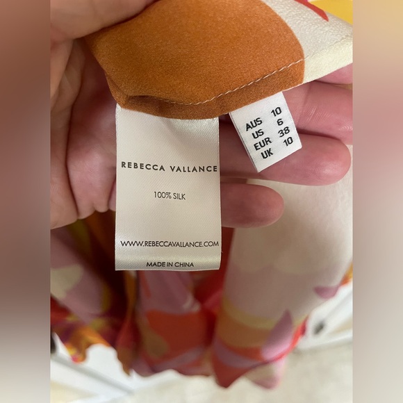 REBECCA VALLANCE Dress Size US 6 NWT New Paradise Silk Colorful Luxury Modern - Picture 10 of 10